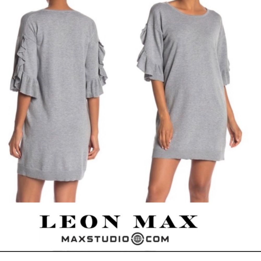 Max Studio sweater mini dress chic and soft